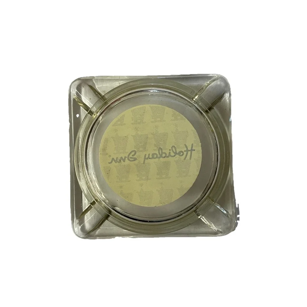 Holiday Inn Ashtray Travel‎ Souvenir Square Glass Vintage 1970s